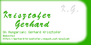 krisztofer gerhard business card